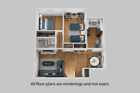 all floor plans are redesigned and not exact